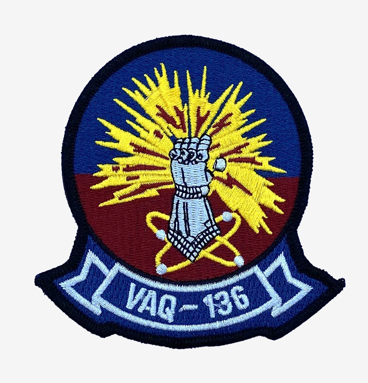 VAQ-136 Gauntlets Squadron Patch –With Hook and Loop, 4"
