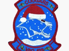 VAQ-139 Cougars Christmas Patch – With Hook and Loop, 4″