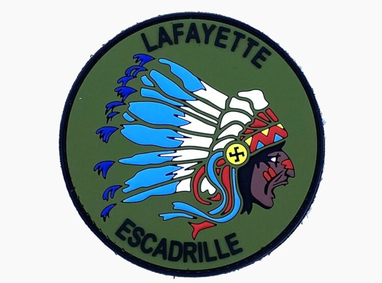 WW1 Lafayette Escadrille 1916 PVC Patch – With Hook and Loop