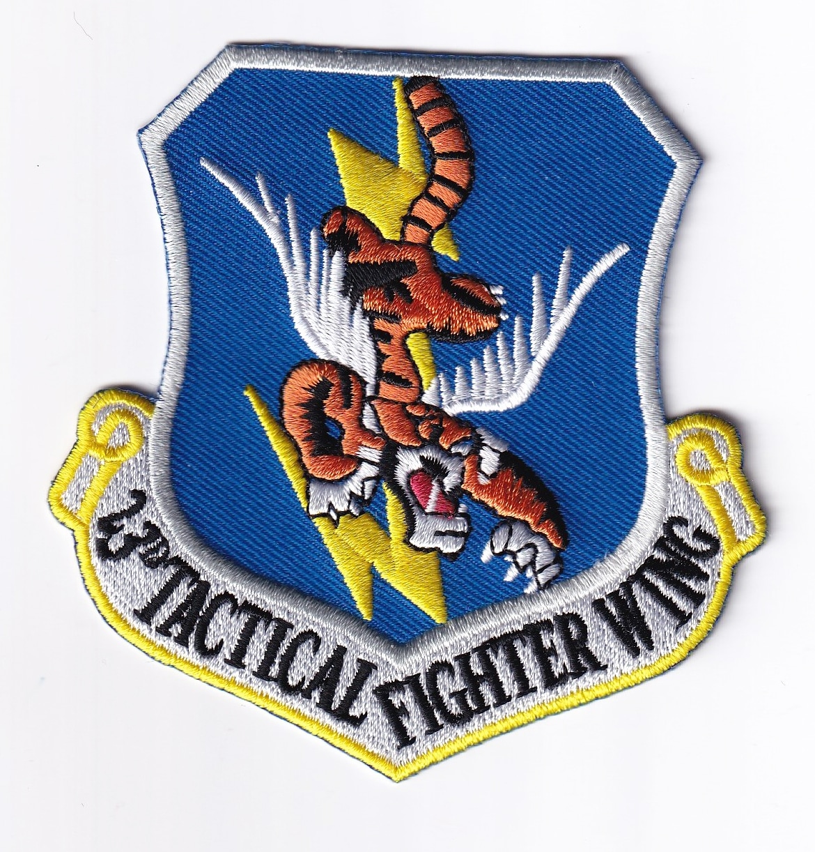 23rd TFW Flying Tigers Patch - Plastic Backing, 3.5"