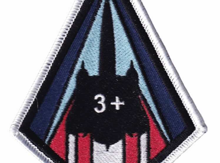 Lockheed Martin SR-71 MACH 3 Patch - With Hook and Loop, 4"