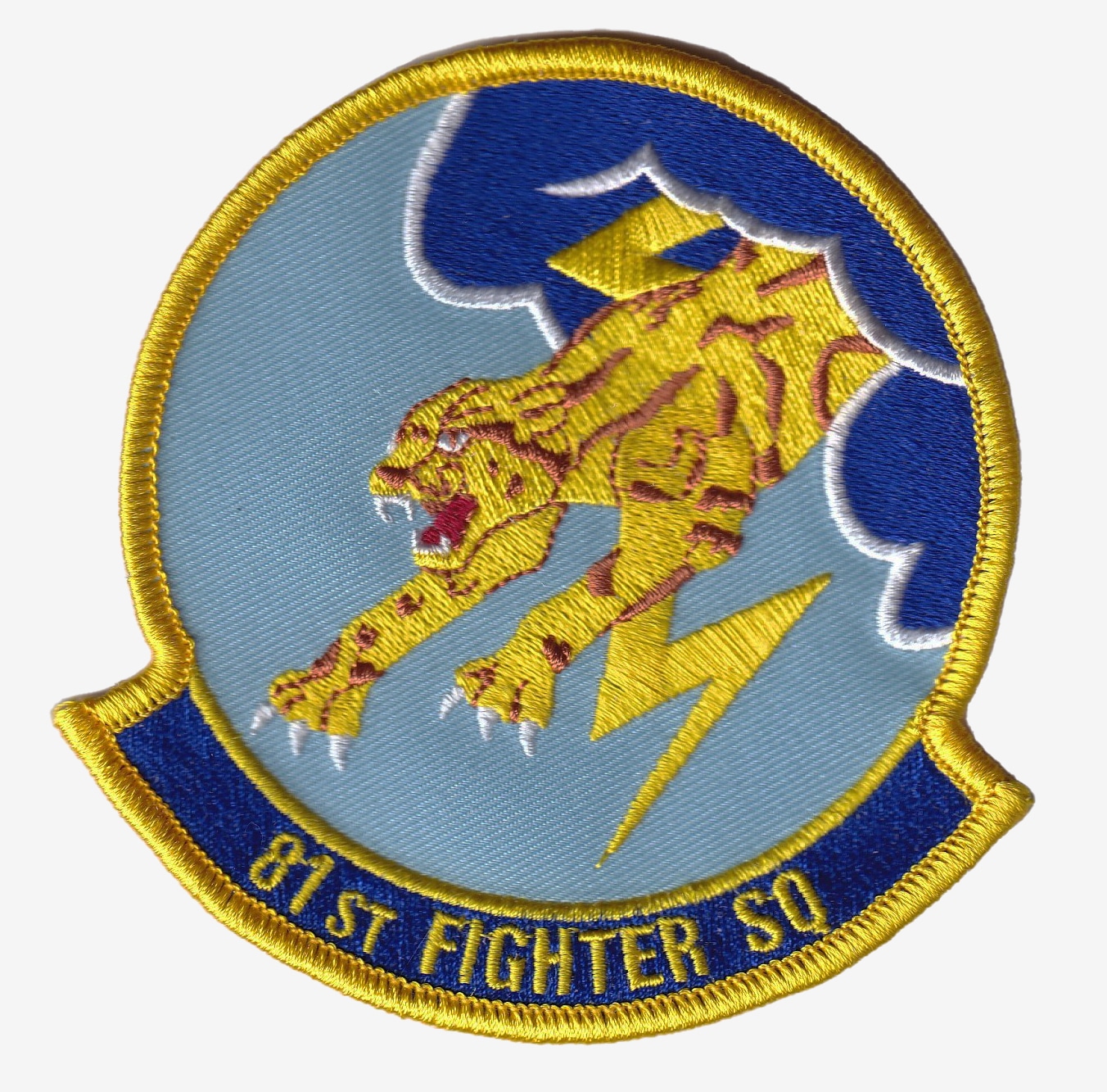 81st Fighter Squadron Patch - Plastic Backing, 4"