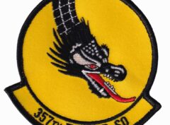 357th Fighter Squadron Dragons Patch – With Hook and Loop, 4″