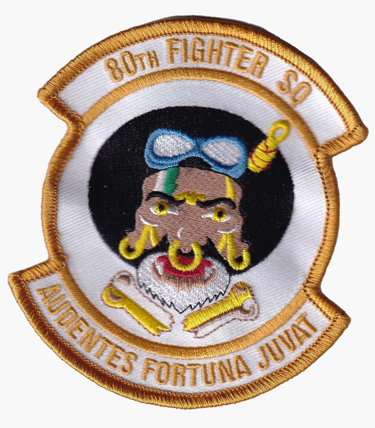80th Fighter Squadron Patch - Plastic Backing, 4"