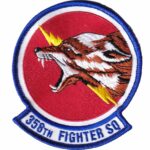 358th Fighter Squadron Patch - With Hook and Loop, 4"