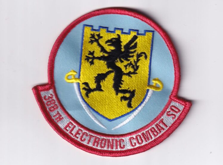 388th Electronic Combat Squadron Patch - With Hook and Loop, 4"