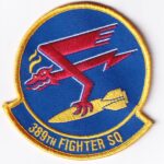 389th Fighter Squadron Patch - With Hook and Loop, 4"