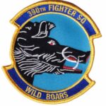 390th Fighter Squadron Patch - With Hook and Loop, 4"