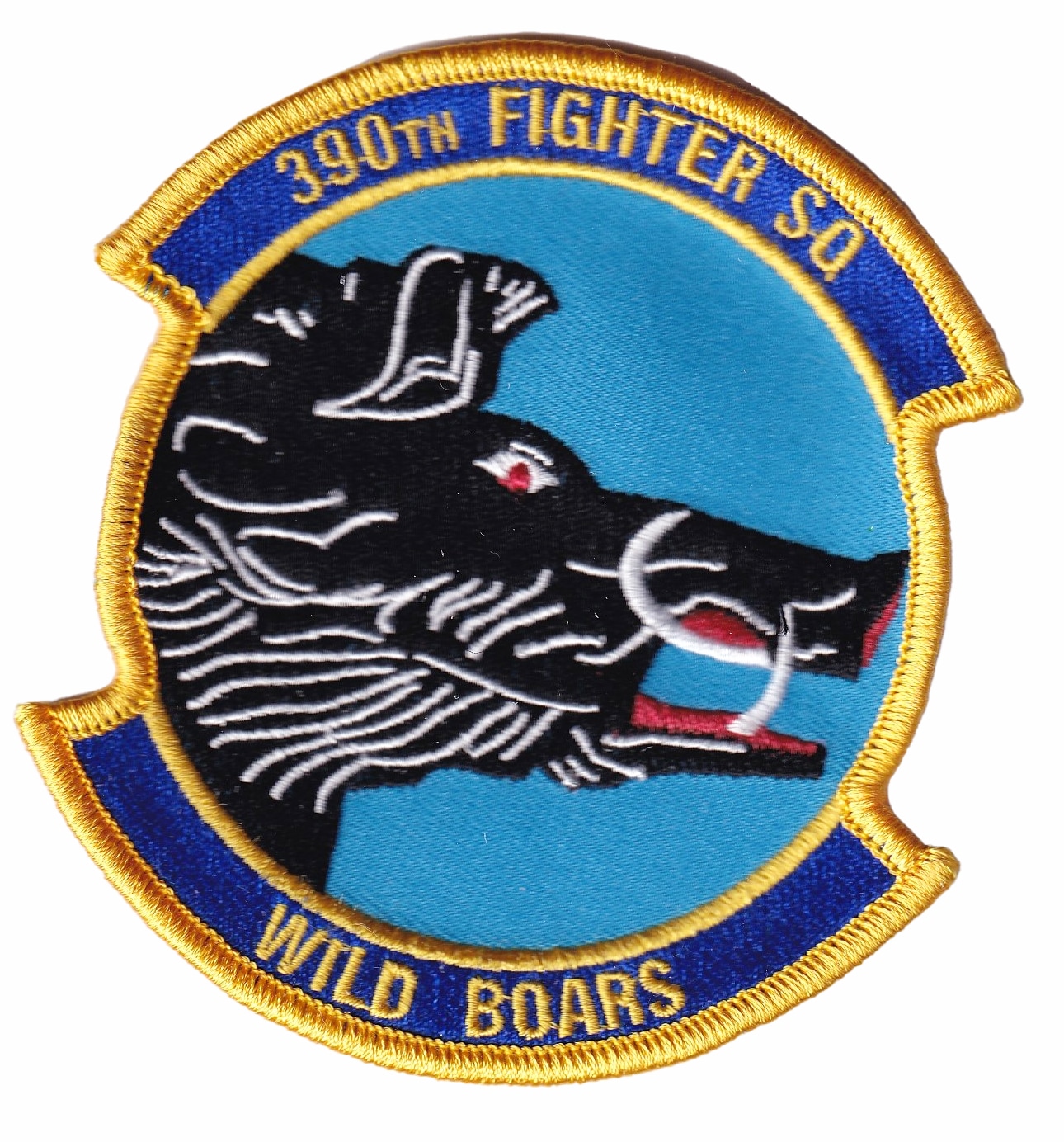 390th Fighter Squadron Patch - Plastic Backing, 4"
