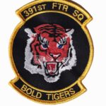 391st Fighter Squadron Patch - With Hook and Loop, 4"