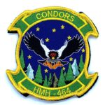 HMH-464 Condors (yellow) Patch – With Hook and Loop, 4.5"