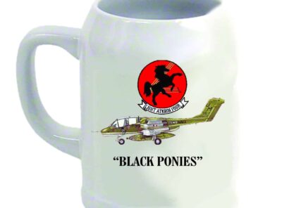 VAL-4 Black Ponies Tankard, Ceramic, 22 ounces, Pilot gifts