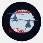 HMLA-167 Have Guns Will Travel Shoulder Patch – With Hook and Loop B&W, 3"