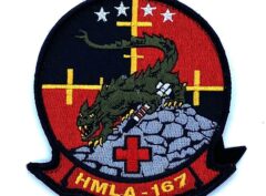 HMLA-167 Warriors Squadron Patch – With Hook and Loop