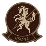 HSC-14 Chargers Squadron Patch (Tan) – With Hook and Loop,4.25″