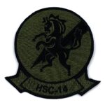 HSC-14 Chargers Squadron Patch (Green) – With Hook and Loop