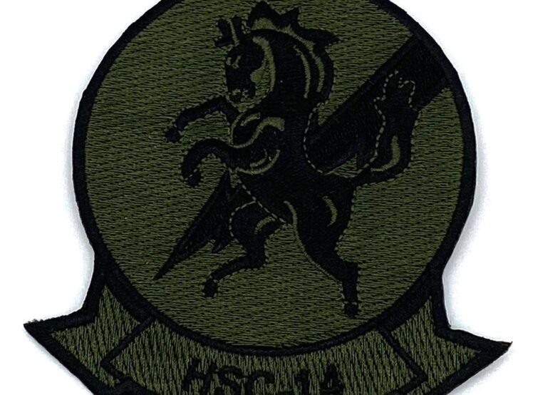 HSC-14 Chargers Squadron Patch (Green) – With Hook and Loop