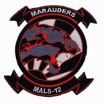 MALS-12 Marauders Black Sew On_5in