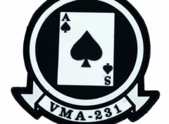 VMA-231 Ace of Spades PVC Squadron Patch – With Hook and Loop, 4"
