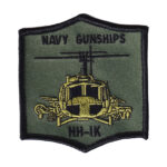 Aviators!  Fly the Bell HH-1k again in the beautifully embroidered Navy Gunship patch!