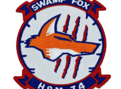HSM-74 Swamp Fox Red/White/Blue Chest Patch – With Hook and Loop, 4"