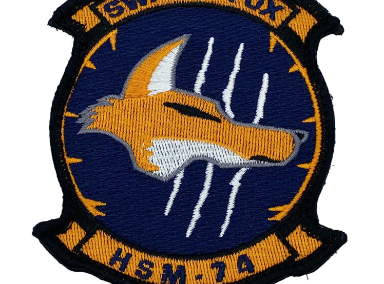 HSM-74 Swamp Fox Patch – With Hook and Loop, 4″