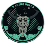 VMM-261 Raging Bulls PVC Glow Shoulder Patch – With Hook and Loop, 3″
