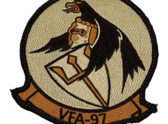 VFA-97 Warhawks Desert Tan Patch – With Hook and Loop, 4″