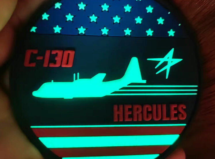 Lockheed Martin C-130 Hercules Flag GITD PVC Patch