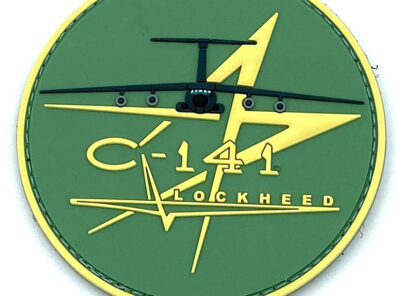 Lockheed Martin® C-141 Starlifter (Ashtray) PVC Patch – With Hook and Loop, Officially Licensed, 3″