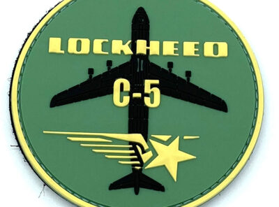 Lockheed Martin® C-5 Galaxy® (Ashtray) PVC Patch – With Hook and Loop, Officially Licensed , 3″