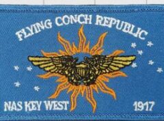 NAS Key West Conch Republic Flag Patch – With Hook and Loop, NFO Wings (Copy)