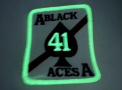 VF-41/VFA-41  Black Aces Glow in the Dark Patch – Plastic Backing