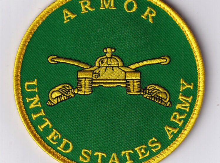 US Army Armor Patch – Sew On, 4"