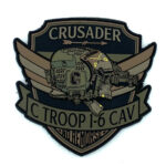 1-6 Cavalry Crusader PVC Green Subdued Patch - With Hook and Loop