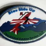 Blue Side Up PVC Patch, Glow In Dark, 3"with Hook and Loop