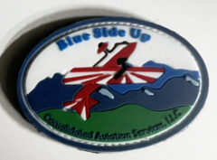 Blue Side Up PVC Patch, Glow In Dark, 3"with Hook and Loop