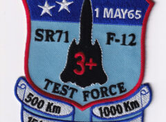 Lockheed Martin® SR-71 F-12 Test Force, 1 May 1965, 4 inch, Hook and Loop, Officially Licensed