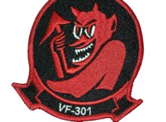 VF-301 Devil’s Disciples Squadron Patch – With Hook and Loop, 4″