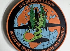 Lockheed Martin® U-2 Dragon Lady® PVC Patch, Glow In Dark, 3″with Hook and Loop