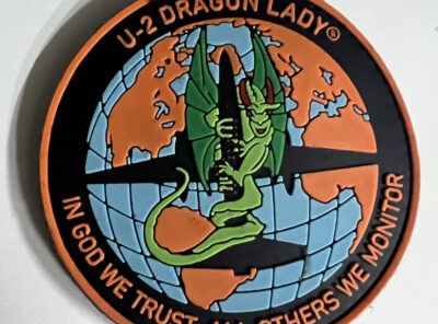 Lockheed Martin® U-2 Dragon Lady® PVC Patch, Glow In Dark, 3″with Hook and Loop