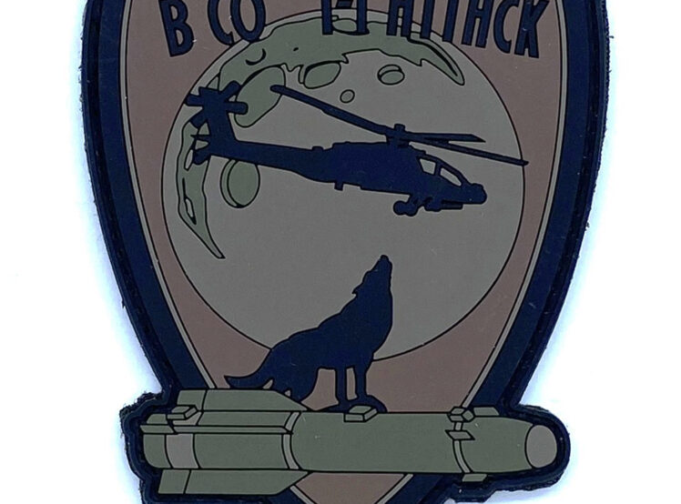 US Army B Company 1-1 Attack PVC Patch - With Hook and Loop