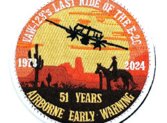 VAW-123 Screwtops Last Ride of the E-2C Shoulder Patch