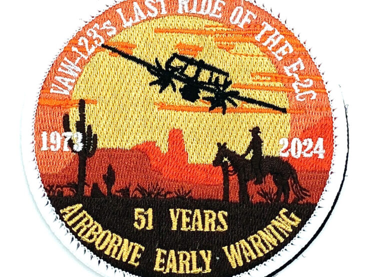 VAW-123 Screwtops Last Ride of the E-2C Shoulder Patch