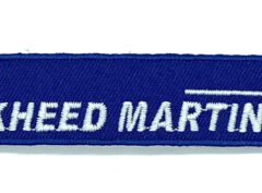 Lockheed Martin® Logo, Embroidered, Glow in the Dark, 4 in, Sew On Patch
