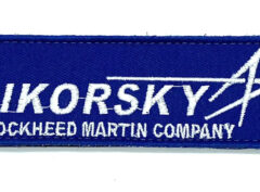 Sikorsky® Logo Embroidered, Patch – With Hook and Loop, 4″x1.5″