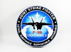 F-35 Joint Strike Fighter Plaque, 14″ Mahogany