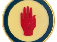 157th French ID/372 US ID Red Hand, WWI Tribute Patch, 3in, PVC