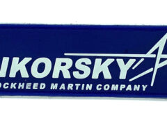 Sikorsky® Blue Logo PVC Glow in the Dark Patch