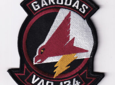 VAQ-134 Garudas  Squadron Patch – With Hook and Loop, 4″